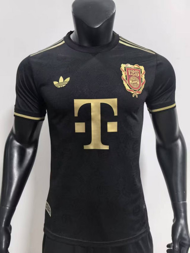 2025-26 Bayern 125th anniversary black player version  (The player version is more slim fit, it is recommended to buy one size larger)