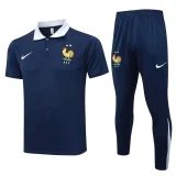 2024-25 France dark blue POLO suit
