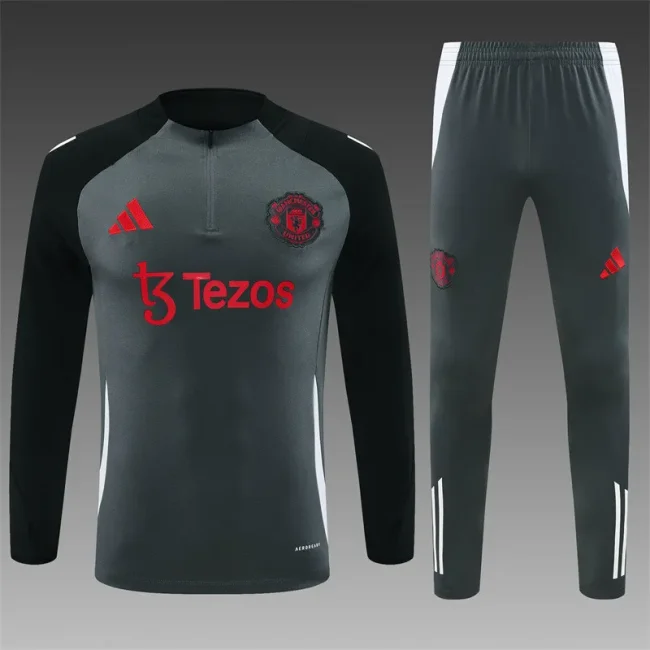 2024-25 Manchester United Half Zip Dark Grey Kit