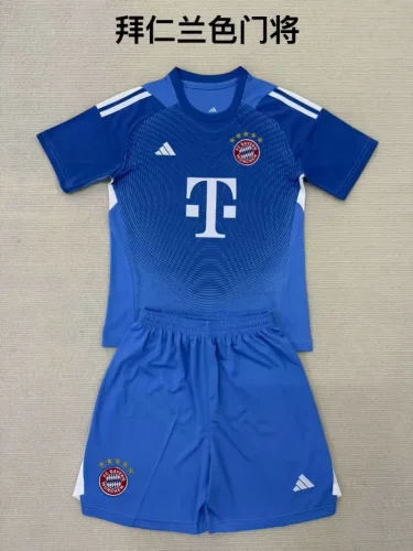 BAYERN 2025-26 blue GK KIDS KIT