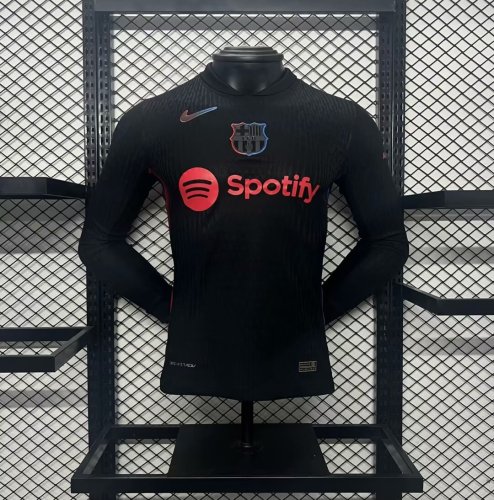 2024-25 Barcelona away long sleeve player version jersey(The player version is more slim fit, it is recommended to buy one size larger)