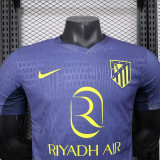 2025-26 Atletico Madrid  Away player version jersey   (The player version is more slim fit, it is recommended to buy one size larger)