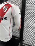 2024-25 River Plate   home long sleeve player version jersey  (The player version is more slim fit, it is recommended to buy one size larger)