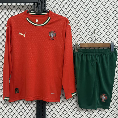 2025-26 Portugal home long sleeve kid kit