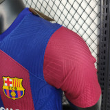 2023-24 Barcelona home player version   (The player version is more slim fit, it is recommended to buy one size larger)