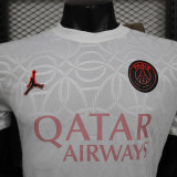 2024-25.Paris Saint Germain  white special player version jersey (The player version is more slim fit, it is recommended to buy one size larger)