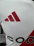 2024-25 River Plate   home long sleeve player version jersey  (The player version is more slim fit, it is recommended to buy one size larger)