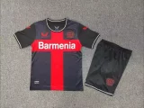 2023-24 leverkusen home black kids kit