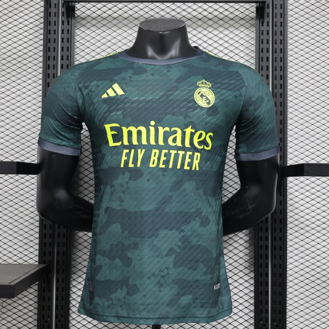 2024-25 Real Madrid green special player version jersey(The player version is more slim fit, it is recommended to buy one size larger)
