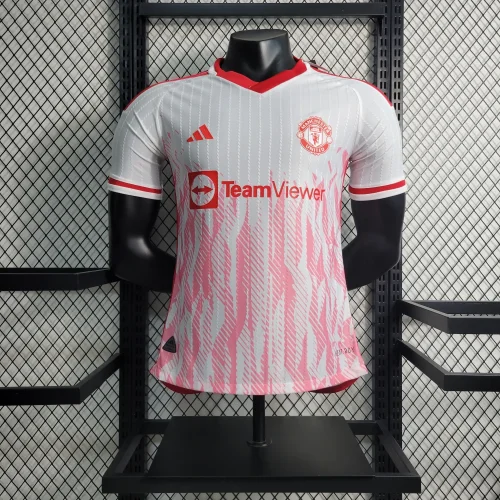 2023-24 Player Manchester United  White Special Edition  jersey(The player version is more slim fit, it is recommended to buy one size larger)