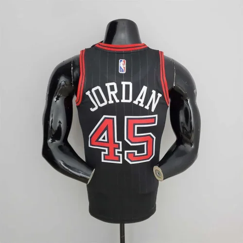 75th Anniversary Jordan #45 Bulls Flyers Black NBA Jersey