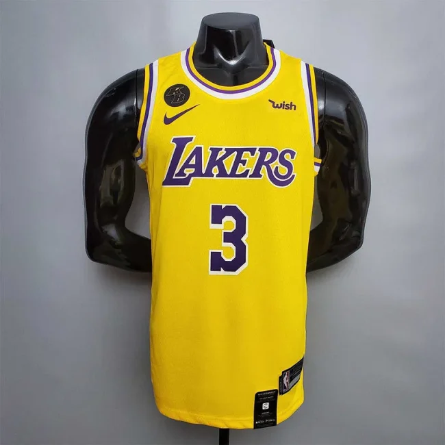 DAVIS #3 Lakers Commemorative Edition Round neck yellowy