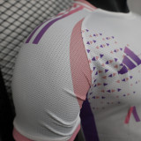 2025-26 Algeria special version white pink Player Version soccer jersey size
