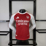 2025-26 Arsenal  home long sleeve player version jersey  (The player version is more slim fit, it is recommended to buy one size larger)