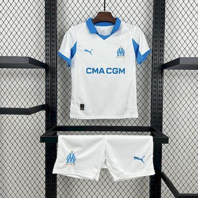 2025-26 Olympique Marseille Home Kids Kit