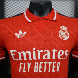 2024-25 Real Madrid  red special player version jersey (The player version is more slim fit, it is recommended to buy one size larger)