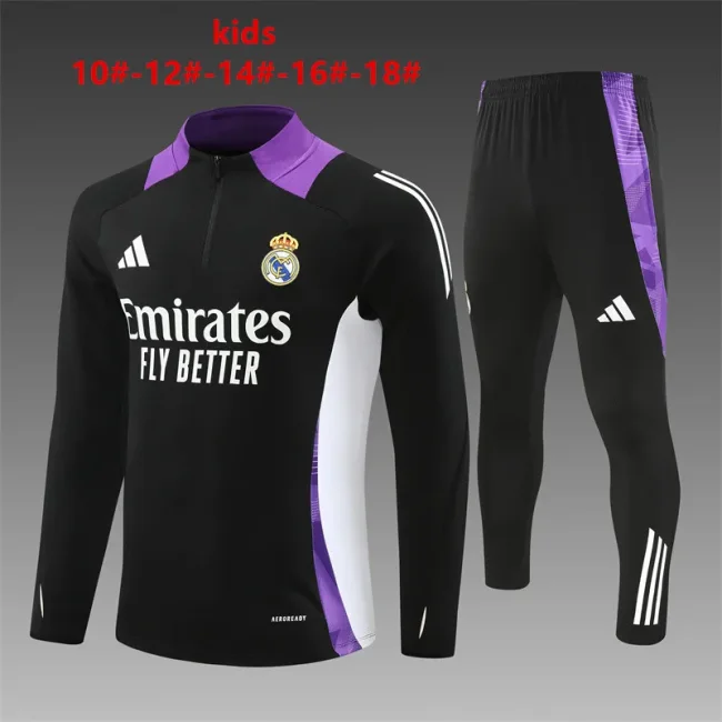 2024-25 Real Madrid black with purple suit (kids)