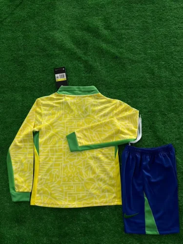 brazil 2024 kids kit long sleeve
