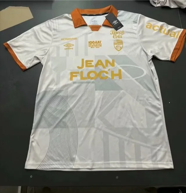 2024-25 Lorient home white soccer jersey