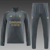 2023-24 Arsenal Gray Half Zipper tracksuits
