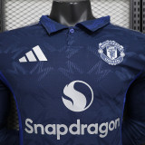 2024-25 Manchester United  away long sleeve player version jersey(The player version is more slim fit, it is recommended to buy one size larger)