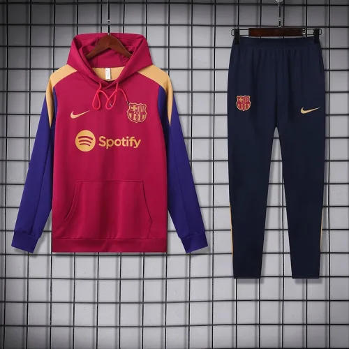 2024-25 Barcelona red hoodie suit