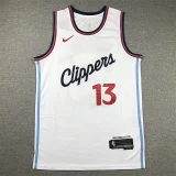 24th season Clippers white jersey series