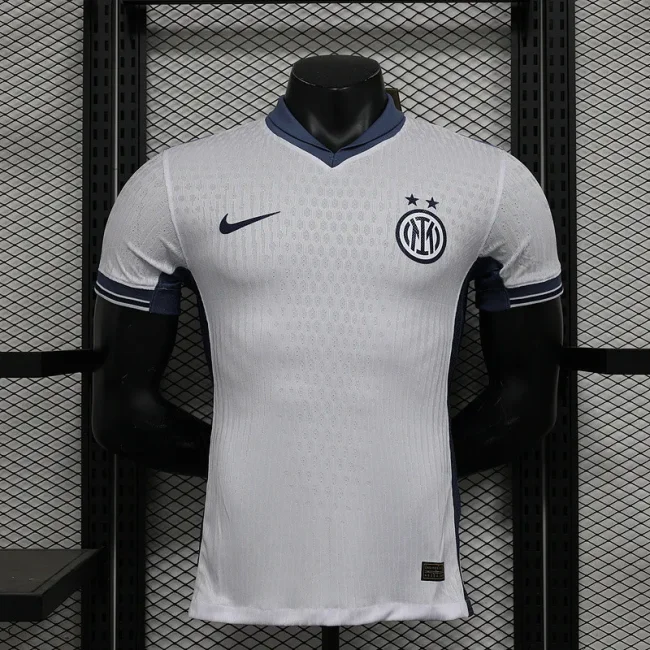 2024-25 Inter Milan away white player version jersey(The player version is more slim fit, it is recommended to buy one size larger)