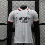 2024-25 AC Milan away white player version(The player version is more slim fit, it is recommended to buy one size larger)