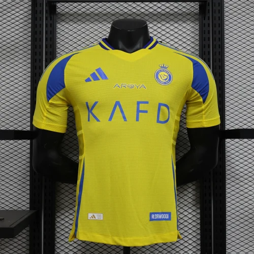 Al-Nassr 2024-25 home player version(The player version is more slim fit, it is recommended to buy one size larger)
