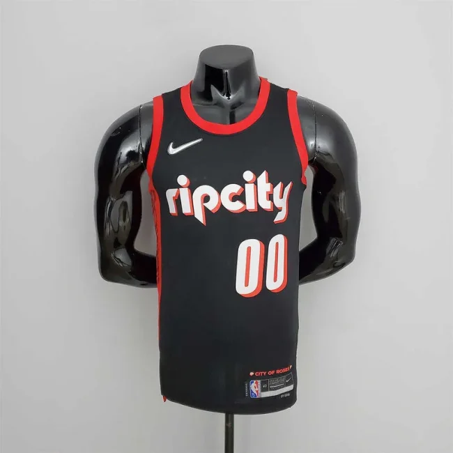 Season Anthony#00 Trail Blazers Urban Edition Black NBA Jersey
