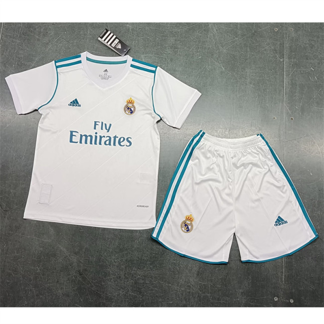 2017-18 Real Madrid   home retro kid kit