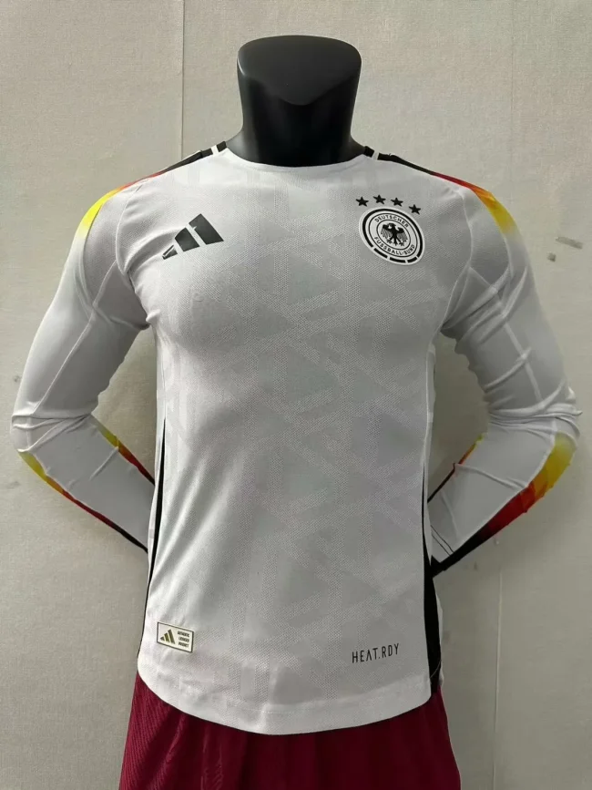 Player Version 2024 Germany Home Long Sleeve Jersey