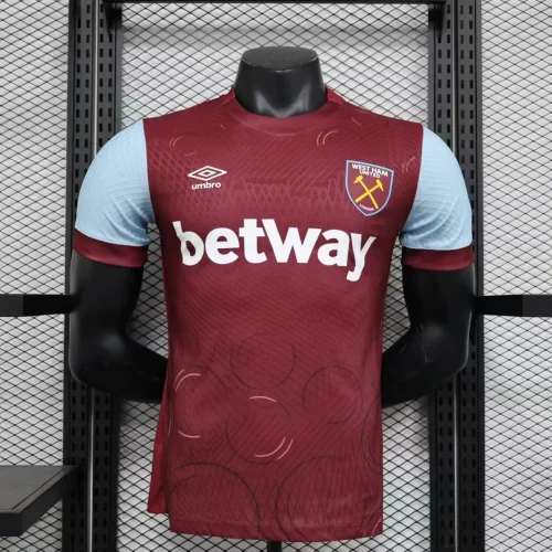 West Ham United 2023-24 home player version soccer jerseys   (The player version is more slim fit, it is recommended to buy one size larger)