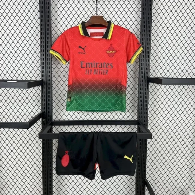 2025-26 AC Milan Co-Branded Red Edition Kids Kit