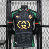 2024-25 Real Madrid VS GUCCI black player version jersey(The player version is more slim fit, it is recommended to buy one size larger)