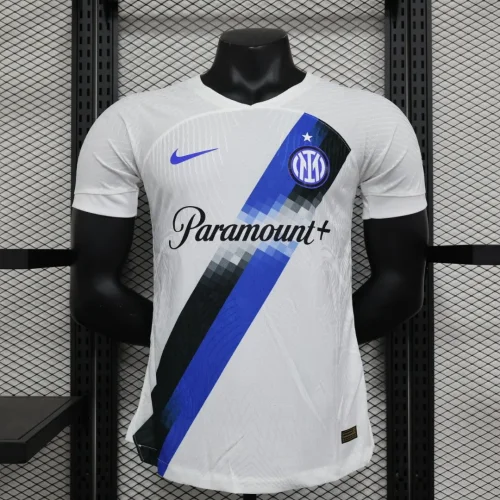 2023-24 Inter Milan Away Advertising Edition Player version soccer jerseys   (The player version is more slim fit, it is recommended to buy one size larger)