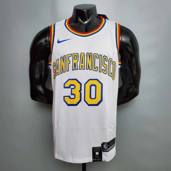 Curry #30 Golden State Warriors Retro white