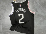 Clippers' Black City version of No. 2 Leonard in season 2023 NBA Jersey