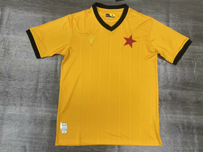 2025-26 Red Star Belgrade 80th anniversary yelow soccer jersey