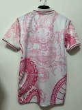 2025-26 .Real Madrid  pink and white dragon jersey
