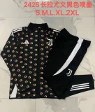 A795# 2024-25 long zipper Juventus black inkjet suit