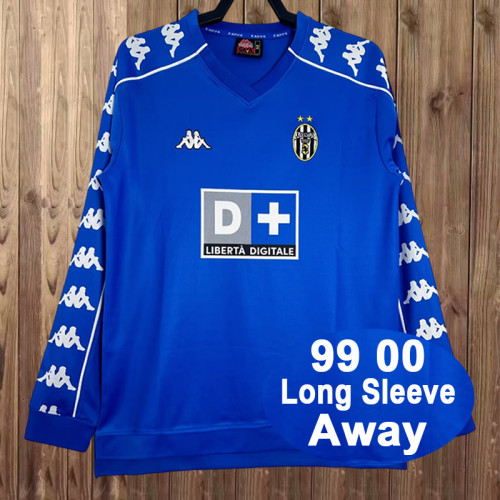 1999-00 Juventus  away retro long sleeve jersey