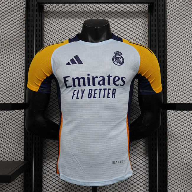 2024-25 Real Madrid Pre-match player version jersey(The player version is more slim fit, it is recommended to buy one size larger)