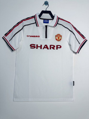 98-99 Manchester United white retro jersey