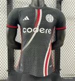 Player Version 2024-25 River Plate Away Black(The player version is more slim fit, it is recommended to buy one size larger)