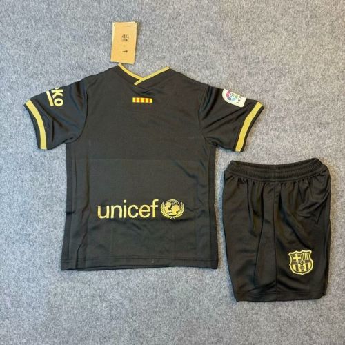 2020-21.Barcelona  Away Black kid kit