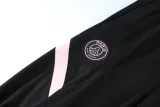 paris saint germain black pink half pull suit