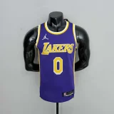 75th Anniversary Westbrook #0 Los Angeles Lakers Jordan Purple NBA Jerseyy