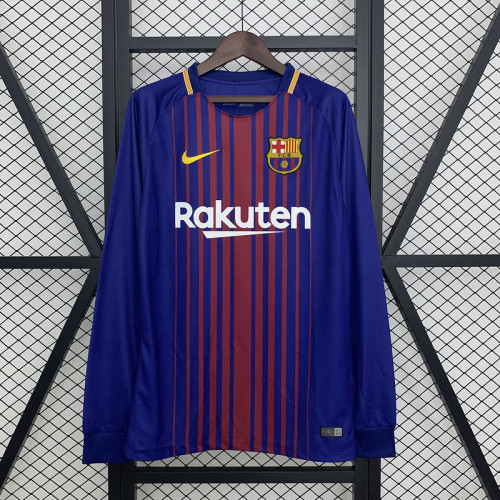 2017-18 .Barcelona  home long sleeve retro jersey